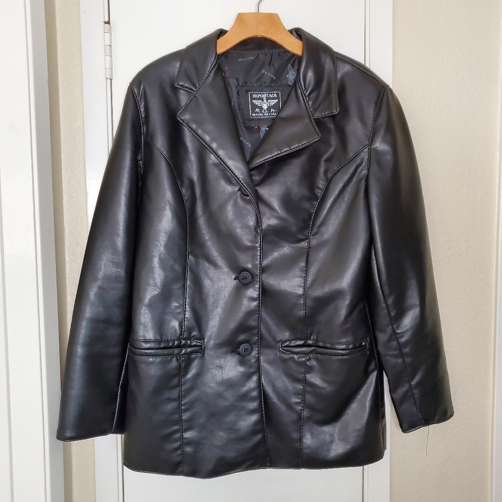 Reportage R.G.A Women's Black Leather Jacket